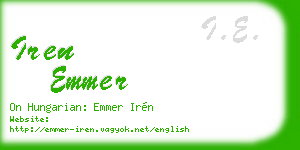 iren emmer business card