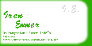 iren emmer business card